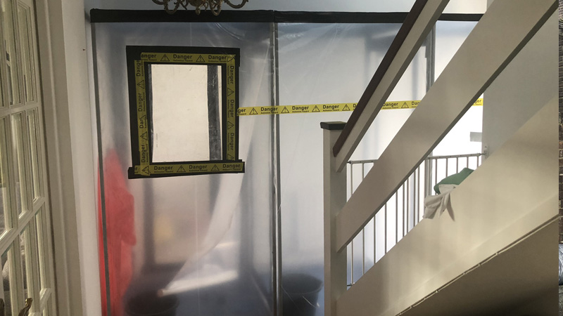 Asbestos pipe insulation discovery