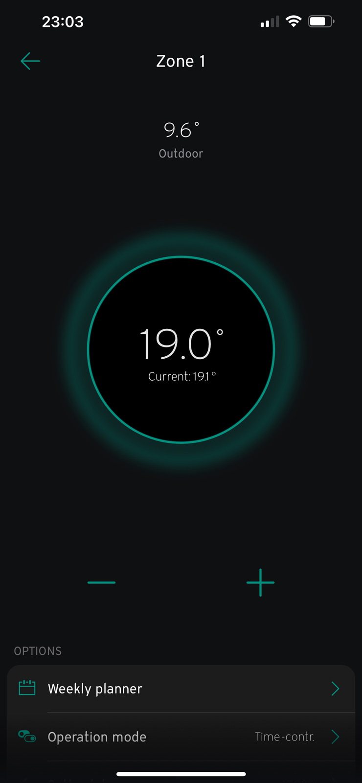 myVAILLANT app showing system overview